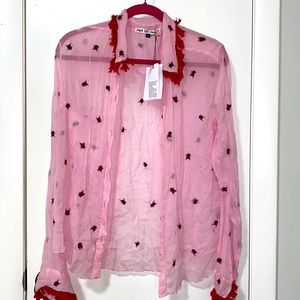 Couture Silk lady bug embroidered set